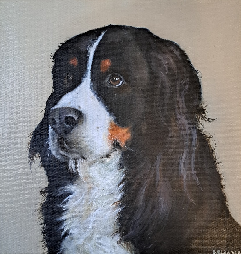 Hond geschilderd door Marga Hanou.jpg Hond geschilderd door Marga Hanou